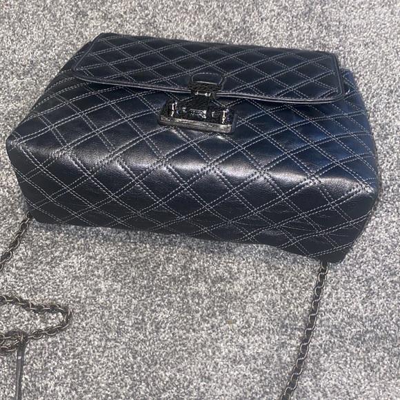 Marc Jacobs Dark Grey Quilted Leather Baroque Single Shoulder Bag Fab! - Picture 2 of 9